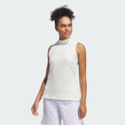 Sleeveless polo neck top