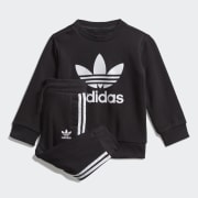 👕 adidas Crew Sweatshirt Set - Black | ED7679 | adidas US 👕