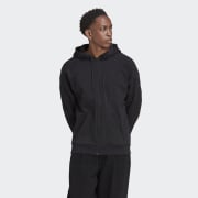 Black adidas zip shop hoodie