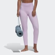 Women's long tights for fitness-yoga INSPIRE Purple Dahlia