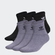 Adidas trefoil quarter socks deals