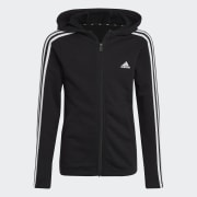 Adidas originals hoodie 3 stripe zip through deals