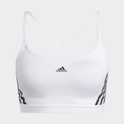 adidas Training 3 Stripe Support Sports Bra Black/White SIZE S NEW