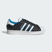 adidas Superstar Athletic Shoe - Cloud White / Bright Blue / Red