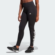 adidas ESSENTIALS HIGH-WAISTED LOGO LEGGINGS - Black | Women\'s Training |  adidas US | Sport-Leggings