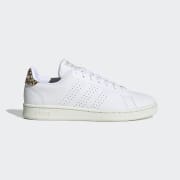 Adidas advantage all white on sale