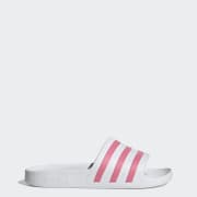 Baby pink adidas slides discount