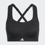 Brassière de sport - maintien modéré Adidas Performance noir/blanc