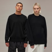 adidas Y-3 Logo Knit Crew Sweatshirt - Grey | adidas UK