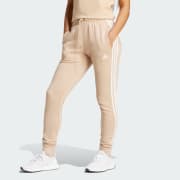 Calça moletinho jogger feminina adidas essentials 3 stripes - BaliShoes