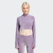 Adidas originals 70's young wild and free crop l/s top best sale