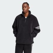 Adidas originals overhead half zip fleece jacket with 3 stripes in navy tech pack online