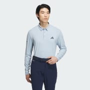 adidas AEROREADY Big Badge of Sport Long Sleeve Polo Shirt Blue