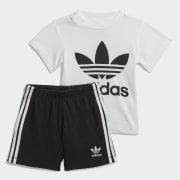 adidas Trefoil Tee US Lifestyle White | | Kids\' adidas Shorts - Set