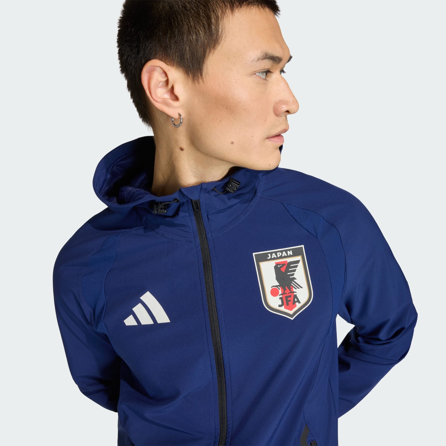 Japan Tiro Travel Full Zip Windbreaker - Blue | adidas Hong Kong