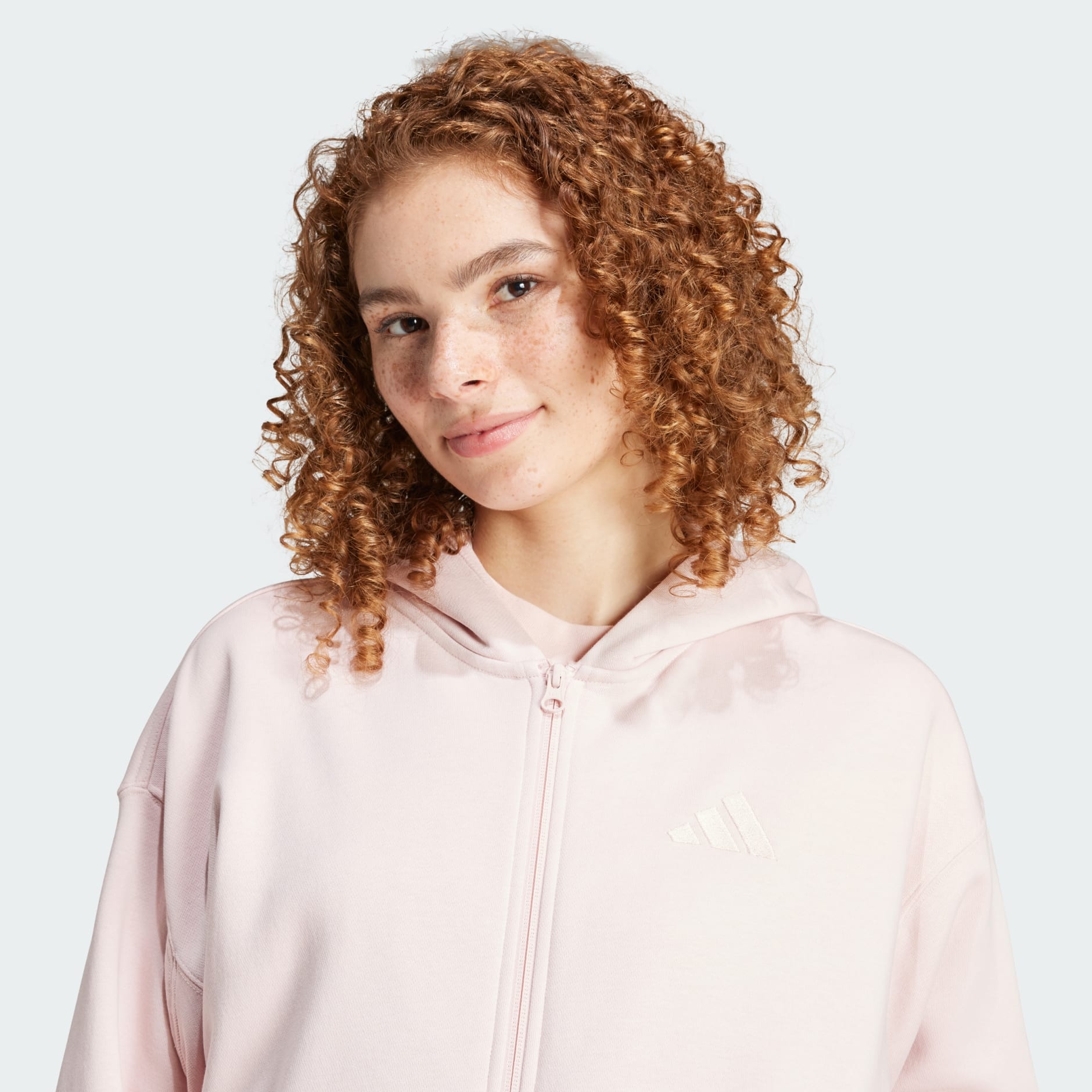 CLOTHING - ALL SZN Fleece Full-Zip Hoodie - Pink | adidas Oman CLOTHING - ALL SZN Fleece Full-Zip Hoodie - Pink | adidas Oman