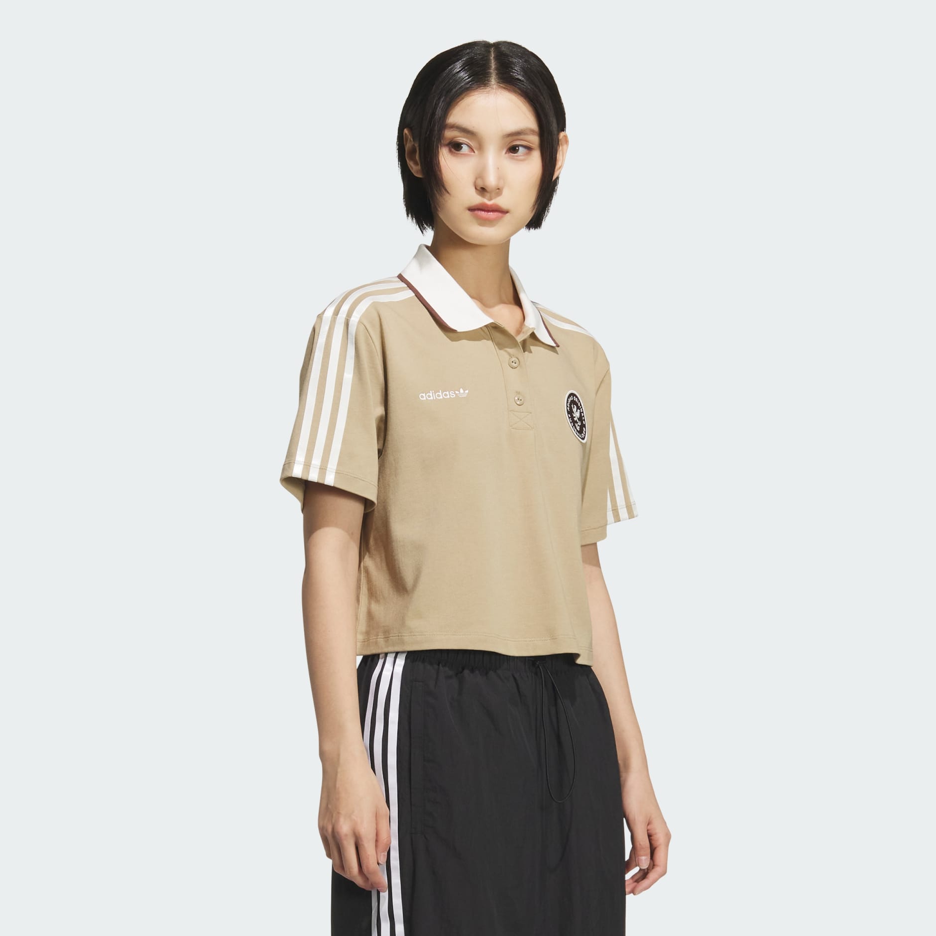 Short-Sleeve Polo Shirt - Beige | adidas Hong Kong