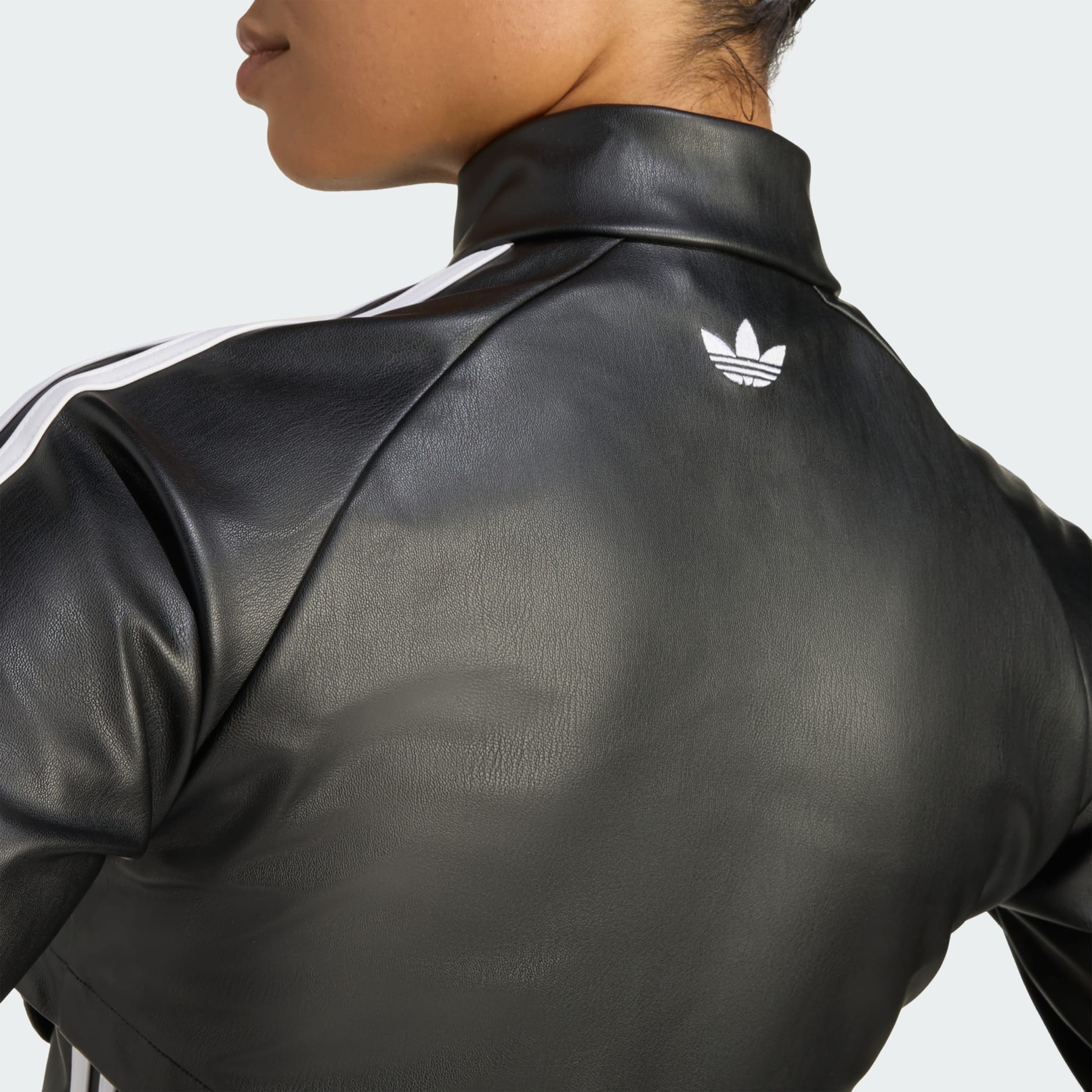 Jachetă sport adidas x Jeremy Scott, din piele artificială