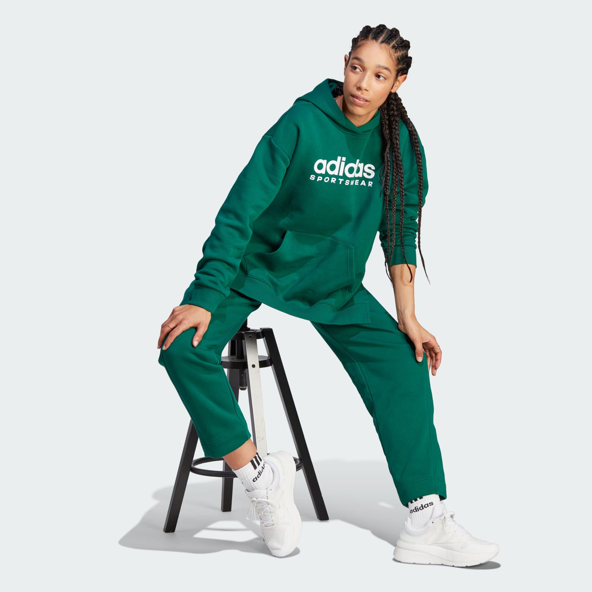 Women's Clothing - All SZN Fleece Graphic Pants - Green | adidas Bahrain