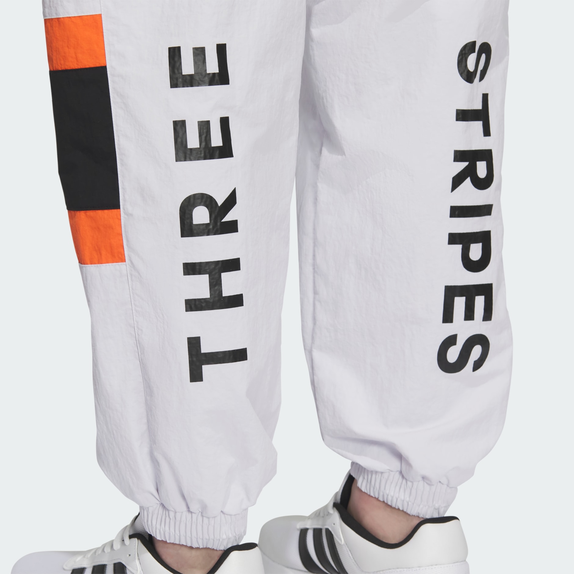 Wording Pack Loose Fit Mesh-Lined Woven Elastic Hem Pants