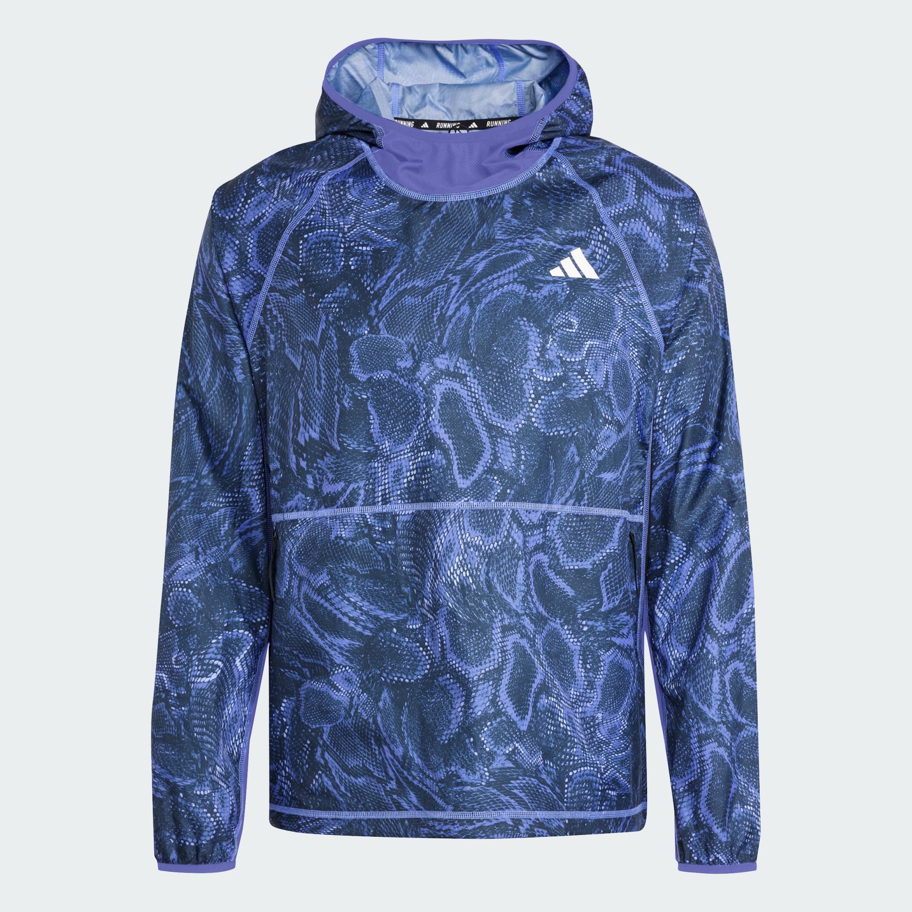 adidas Own The Run Excite Allover Print AEROREADY Hoodie Blue adidas TZ