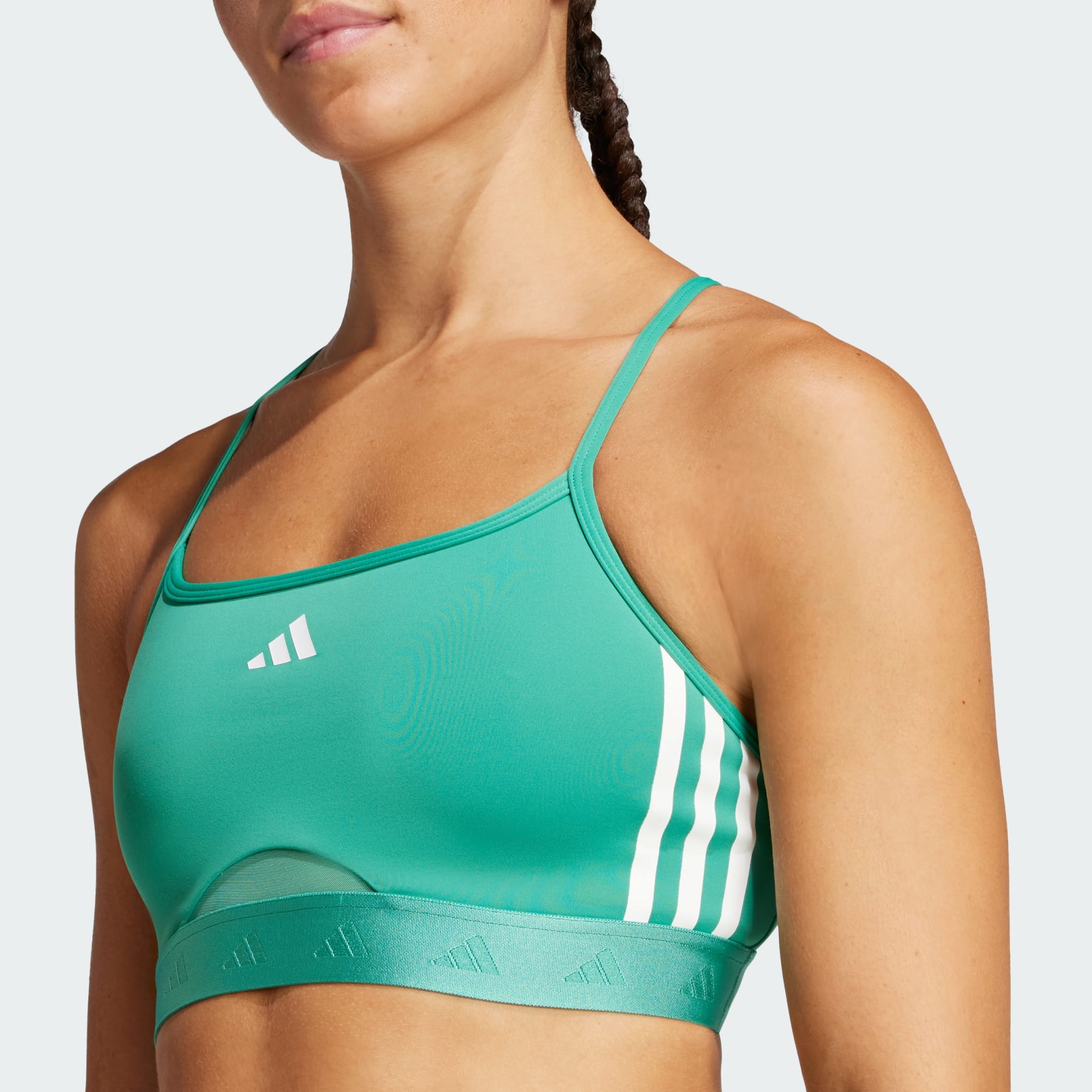 Clothing - Hyperglam Bralette - Green | adidas South Africa