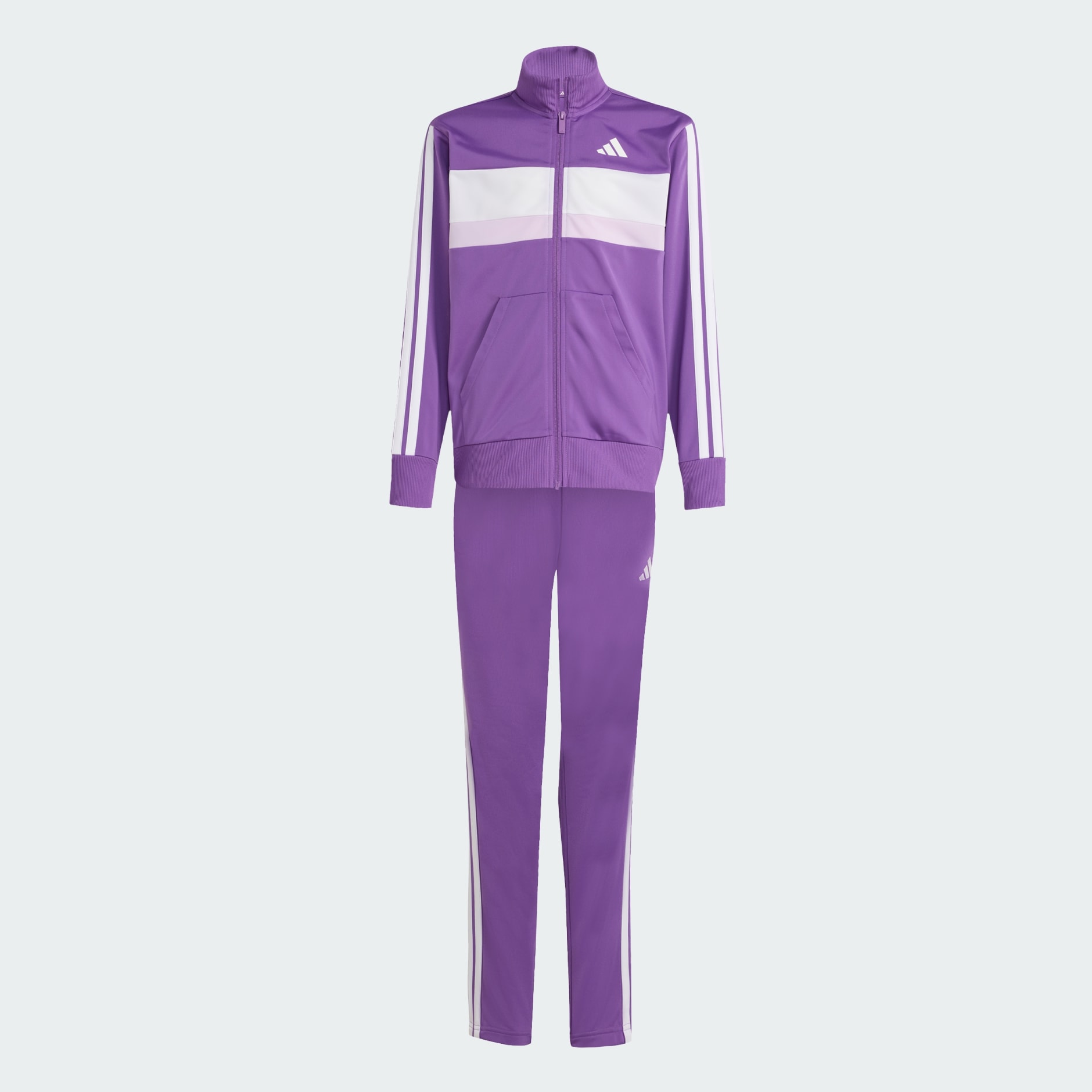 Costum de trening Essentials Tiberio din tricot cu 3 dungi pentru copii