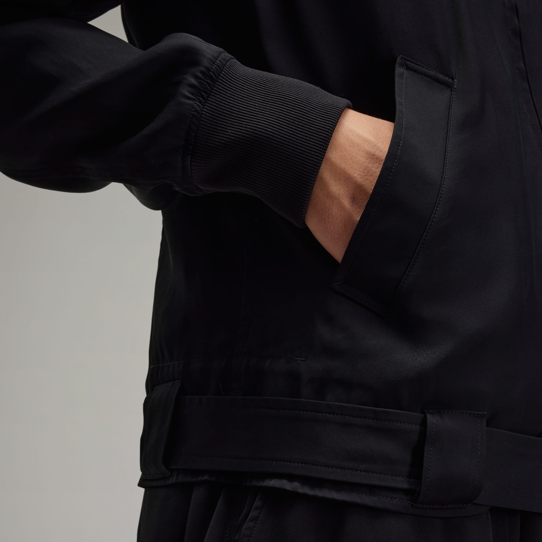 Y-3 Rayon Twill Hooded Top - Black | adidas Hong Kong