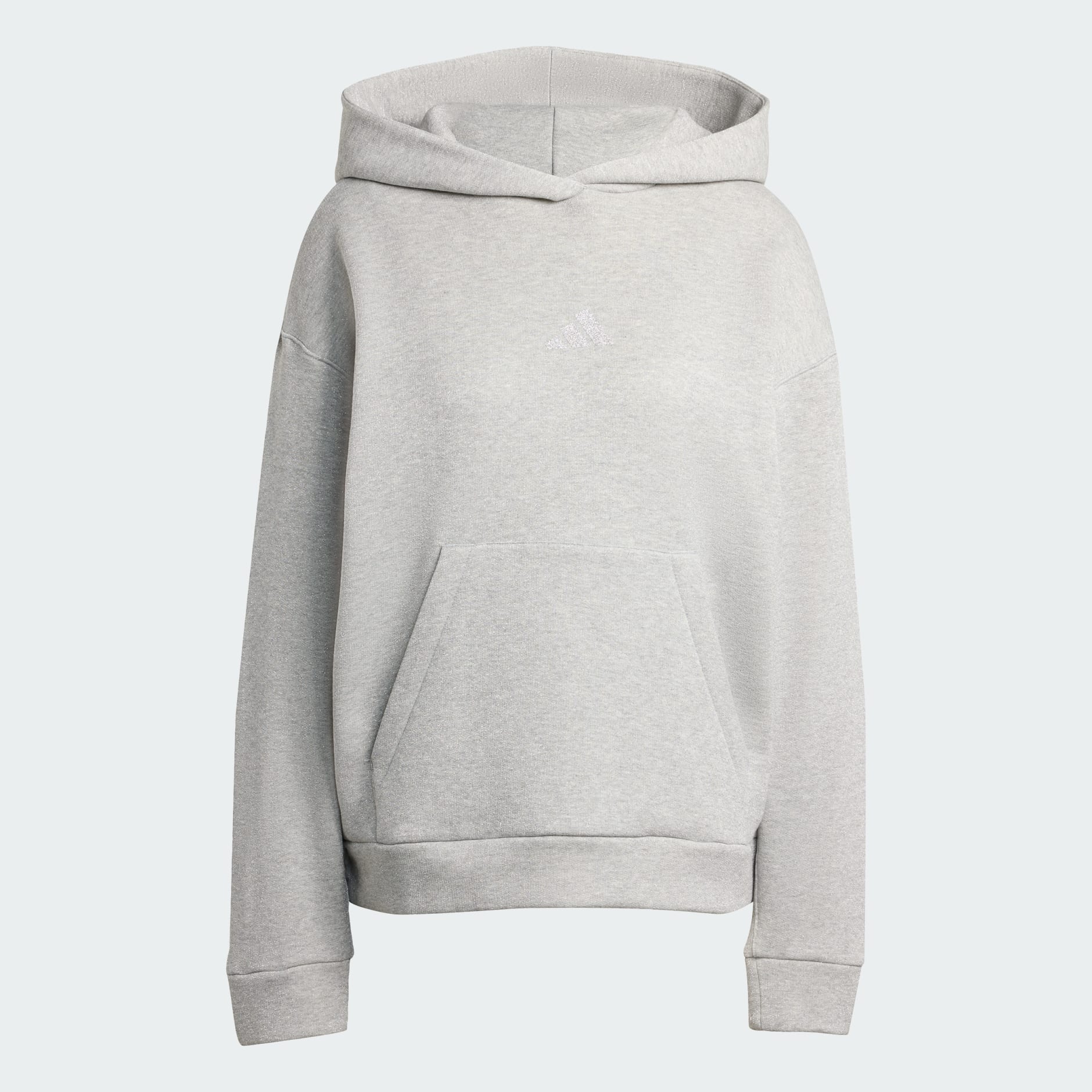 CLOTHING - ALL SZN Holiday Glitter Fleece Loose Hoodie - Grey