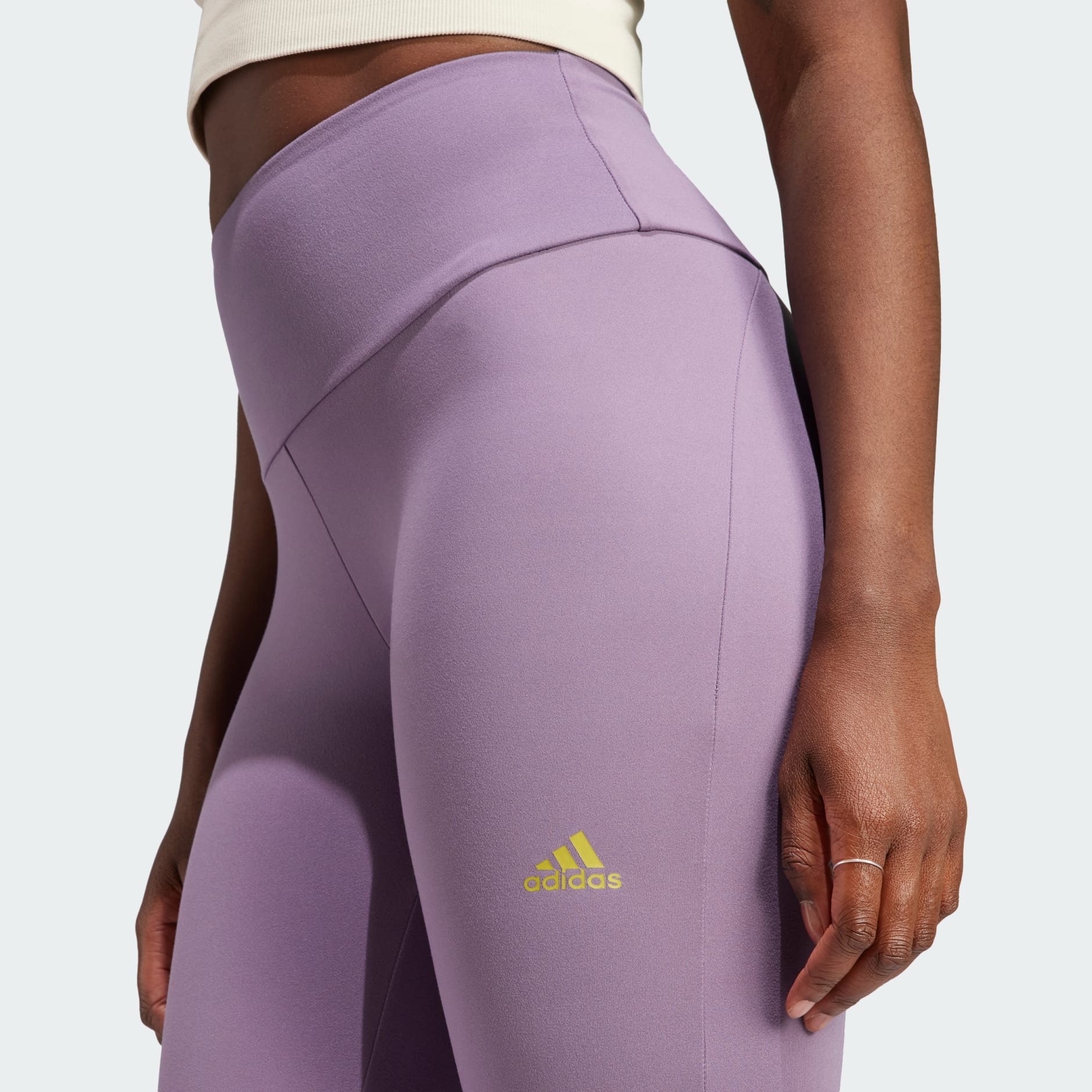 Buy adidas Womens Yoga Studio Aeroready Gathered 7/8 Tight Leggings (Plus  Size) Purple