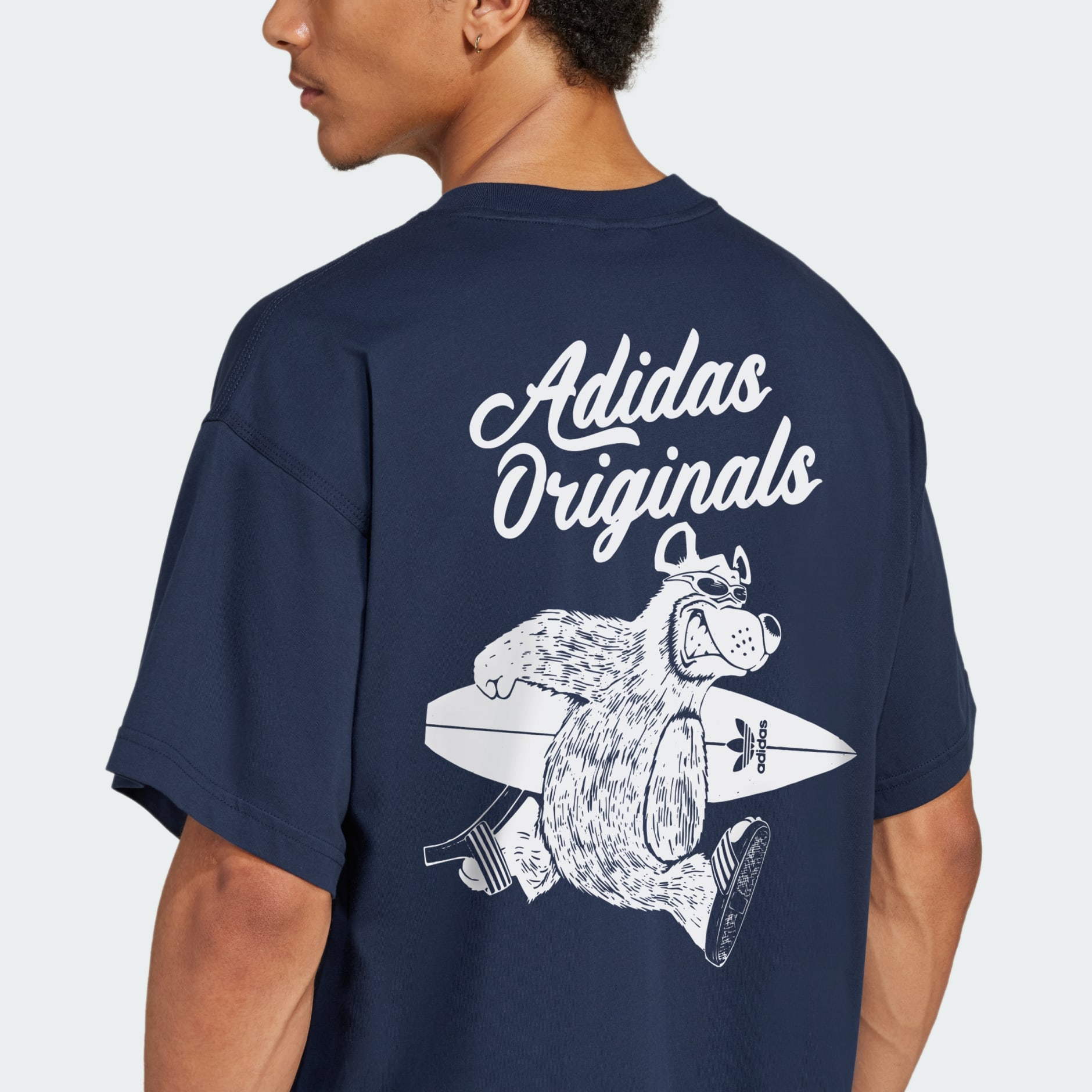 adidas SURF BEAR GFX OVERSIZED TEE - Blue | adidas UAE