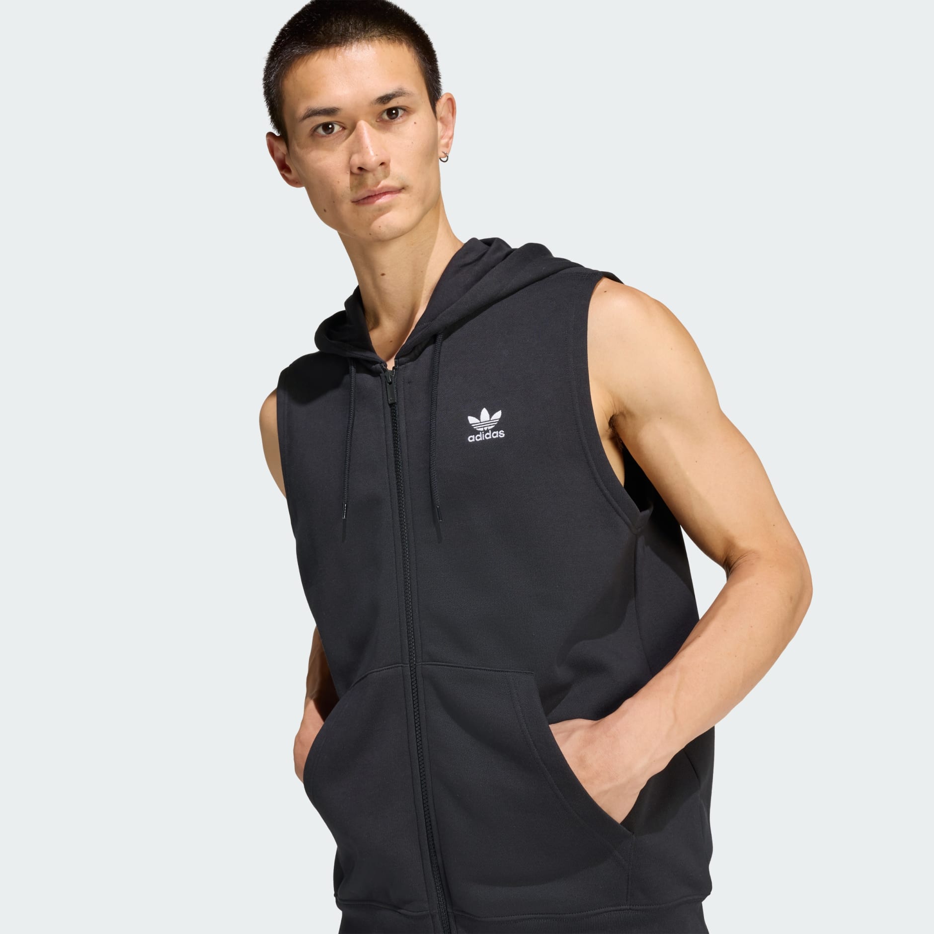 MAJICA BEZ RUKAVA S KAPULJAČOM TREFOIL ESSENTIALS