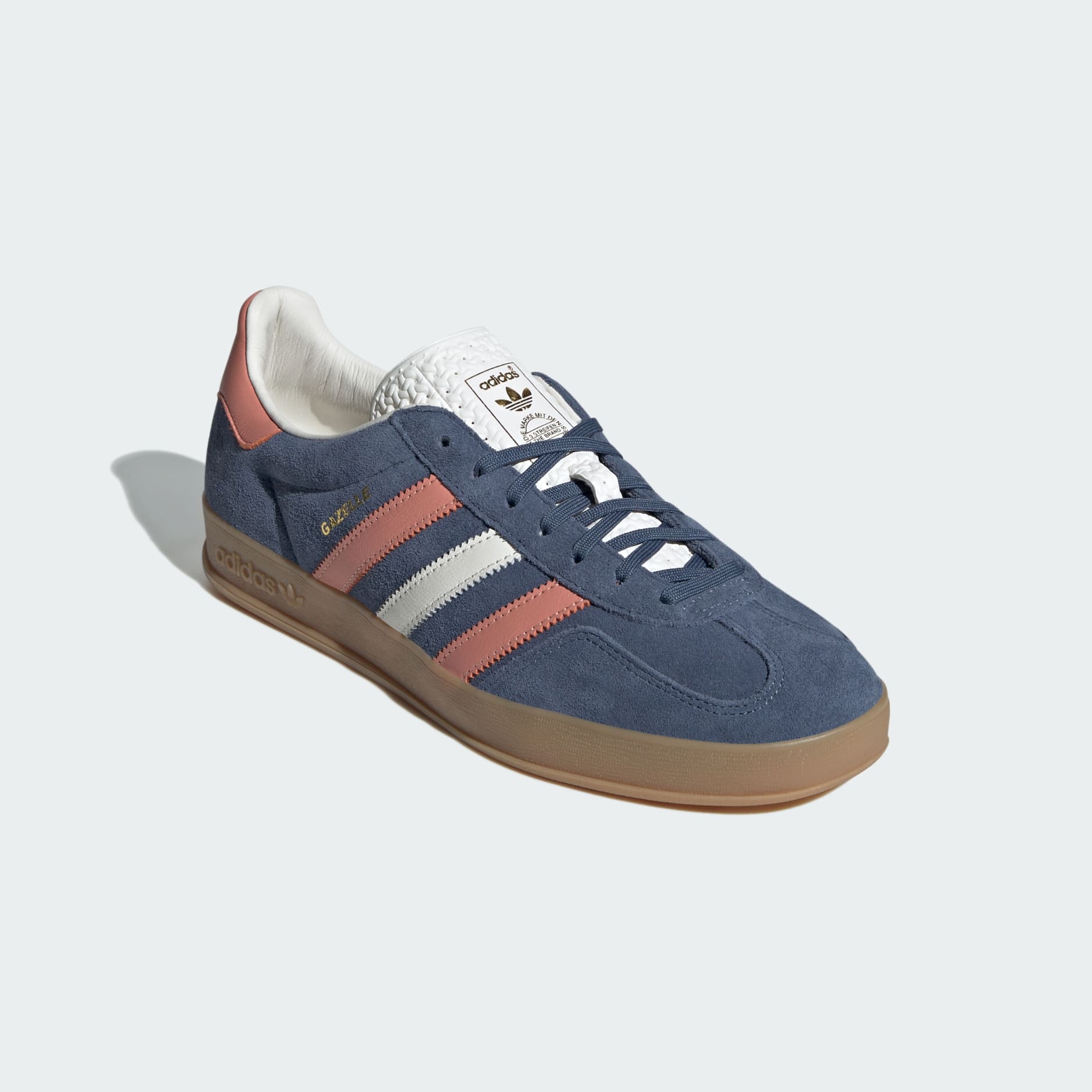 Adidas originals gazelle indoor trainer grey two / action red best sale