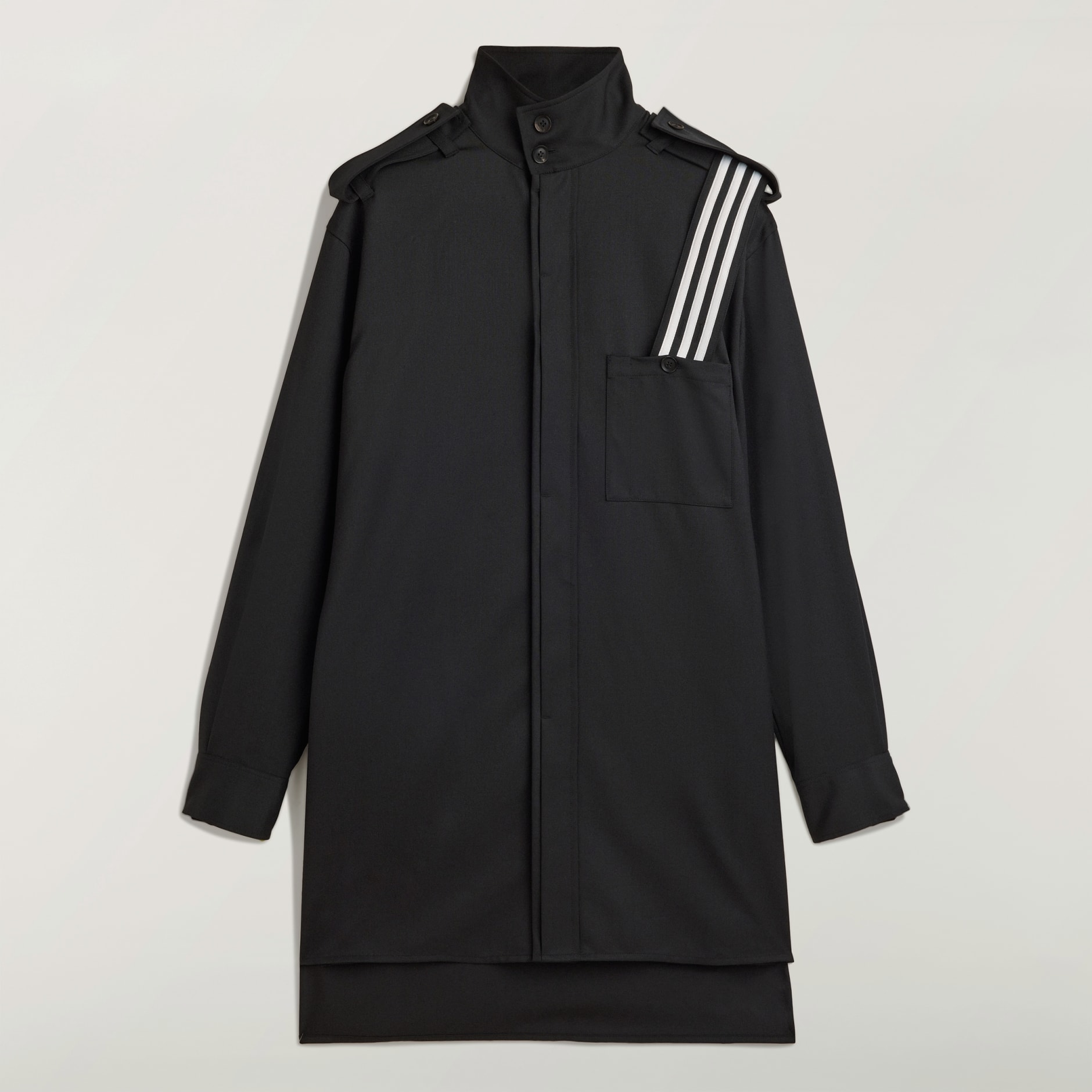 Jachetă tip cămașă Y-3 din l&acirc;nă fină