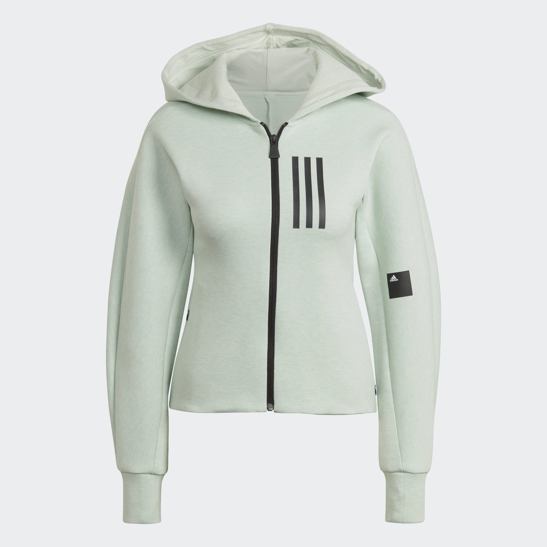 Adidas zip up hoodie hotsell womens green