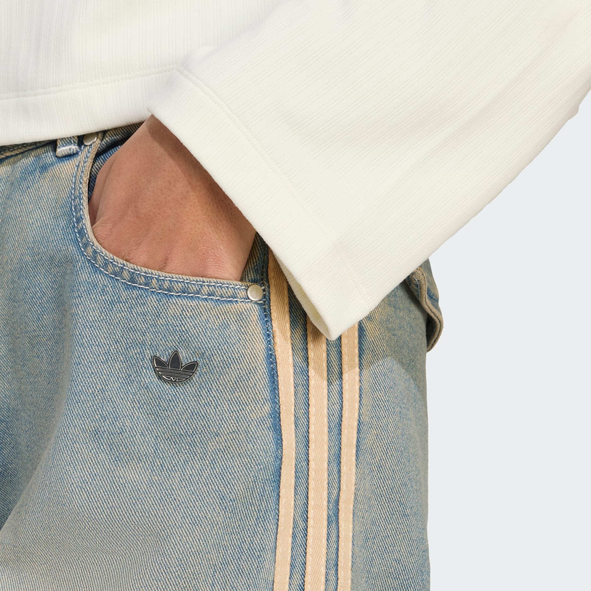 デニム・ジーパン ADIDAS Premium Essential Denim Balloon Pants 5FT287 adidas Premium Essentials Denim Pant - Blue | Free Shipping