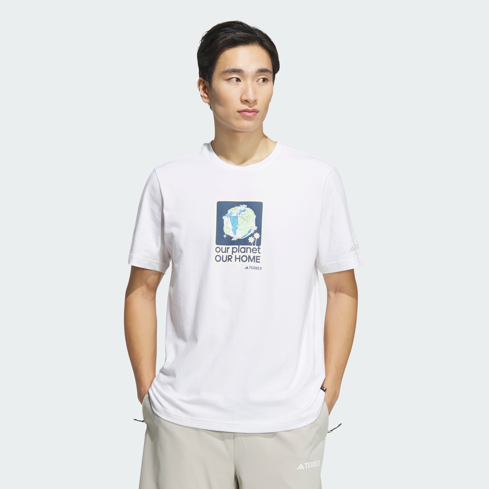 [ADIDAS] Tシャツ 半袖 MOTO GFX TEE ホワイト アディダス スポーツデザイン GFX半袖Tシャツ ASD FASTBRK TEE