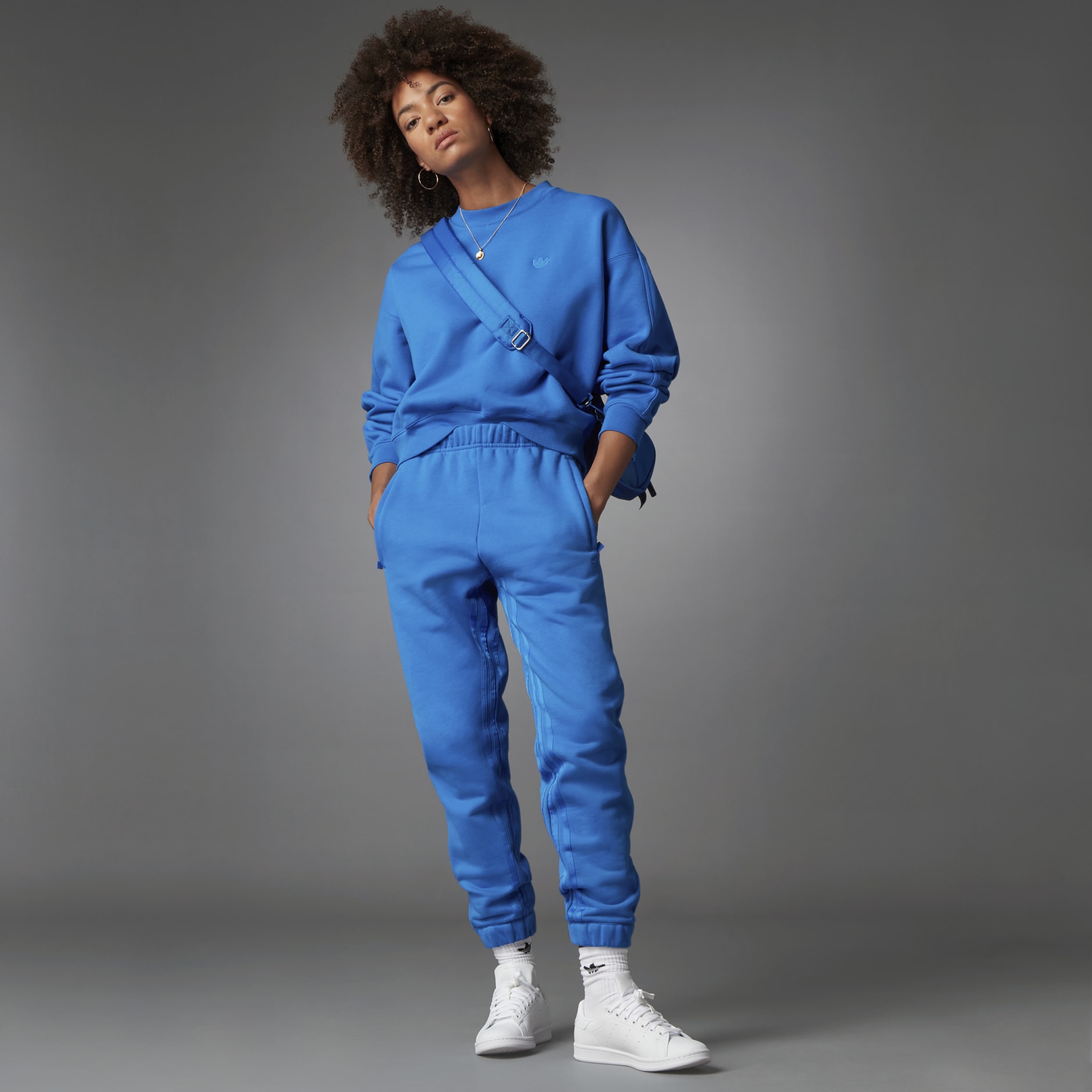 Blue Version Side Slit Track Pants