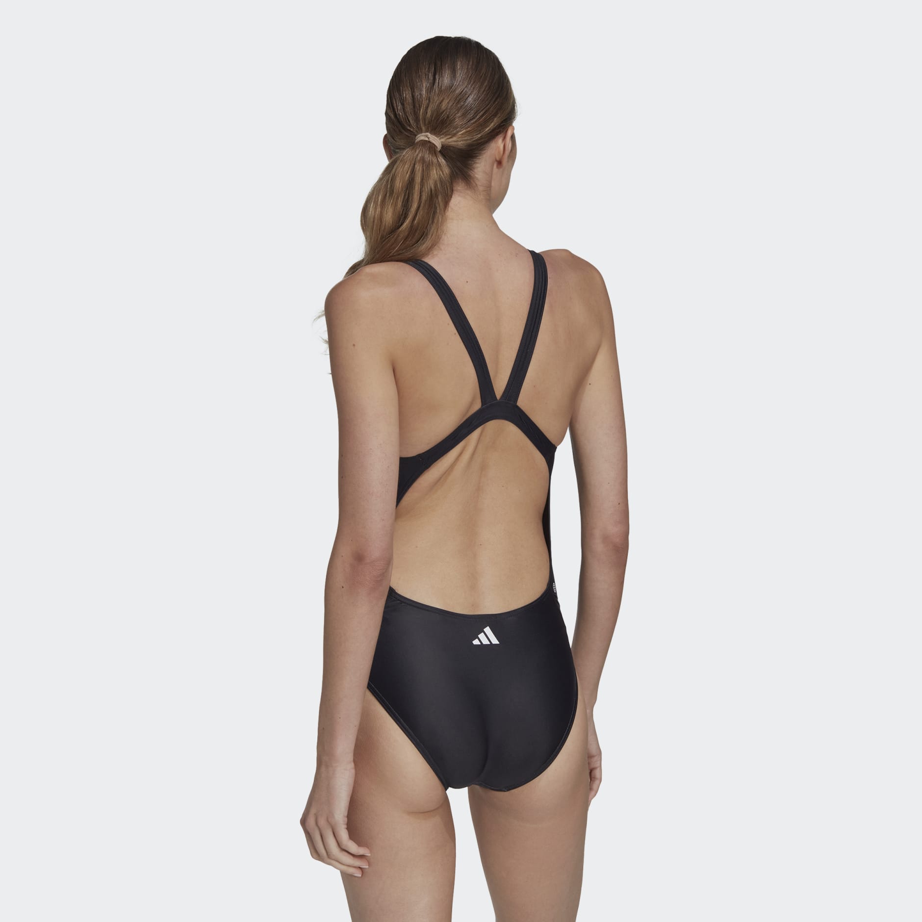 Women's Clothing - Big Bars Graphic Swimsuit - Black | adidas Oman