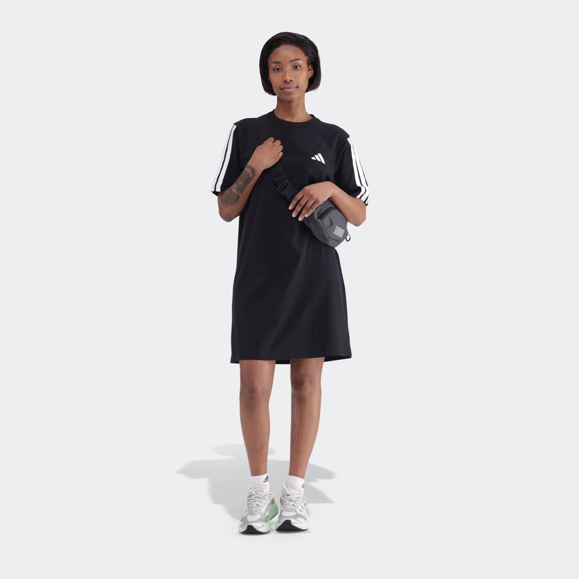 Essentials 3-Stripes Single Jersey Boyfriend Tee Dress