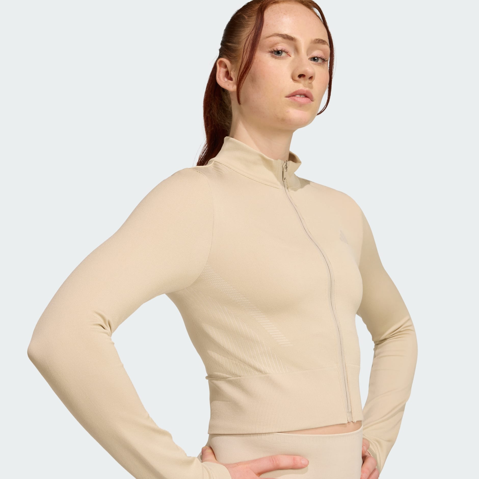 Pletena jakna s patentnim zatvaračem cijelom duljinom Workout Essentials