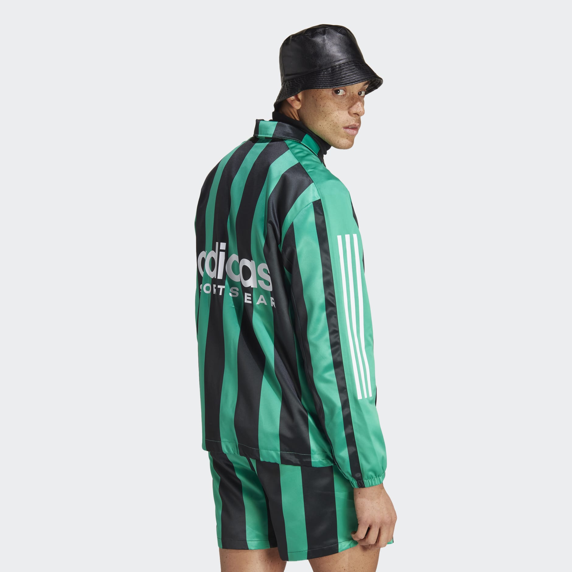Men's Clothing - Satin Coaches Jacket - Green | adidas Saudi Arabia