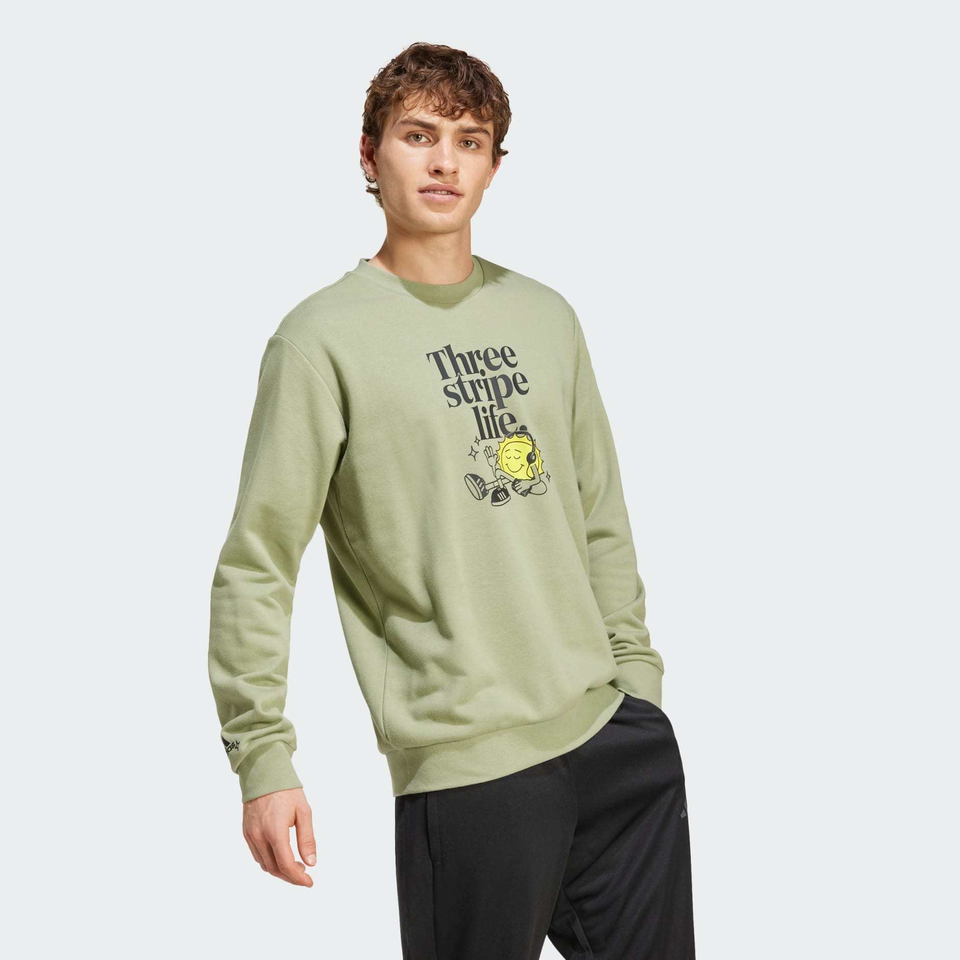 Positivity Graphic Crew Sweatshirt