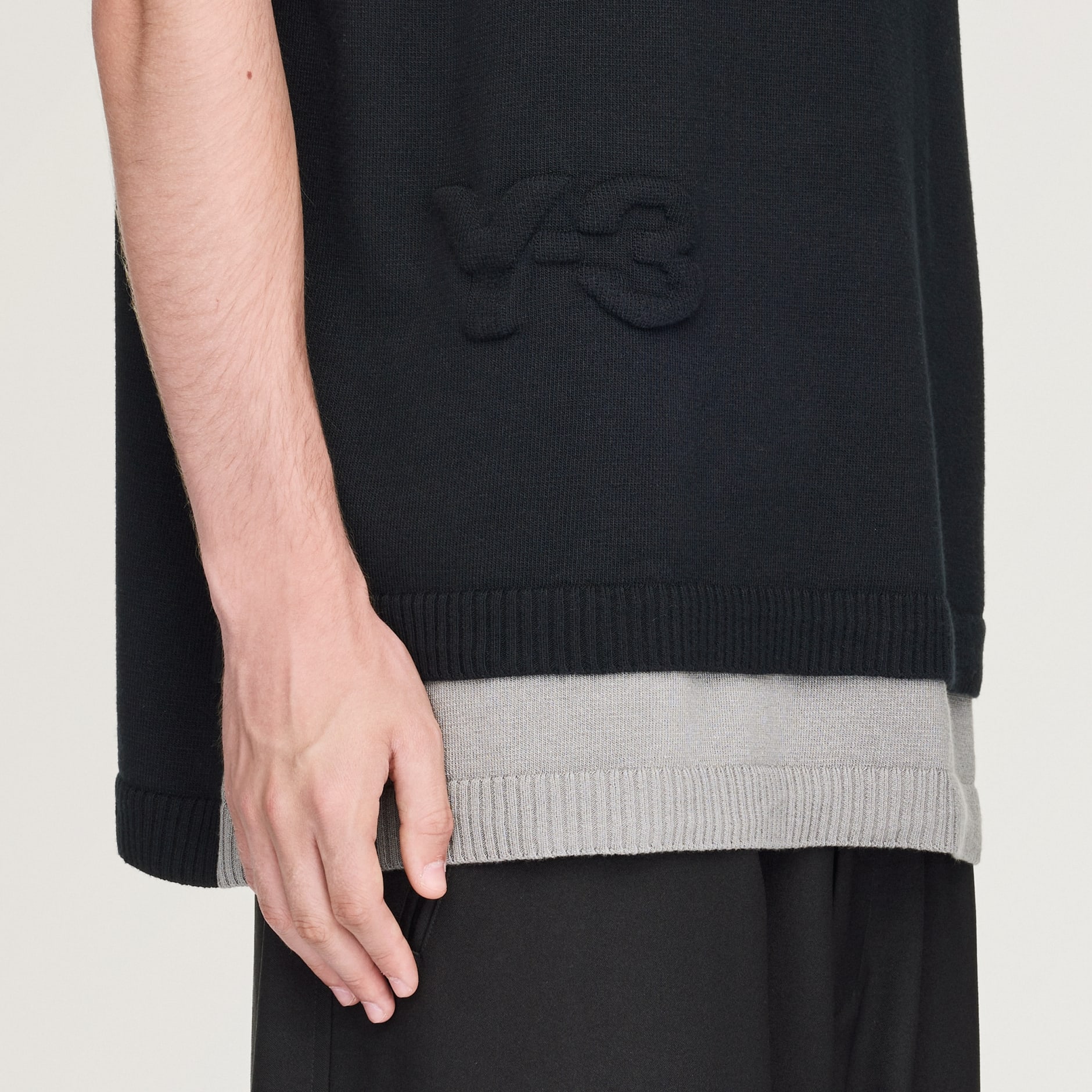 Pleteni prsluk s logotipom Y-3