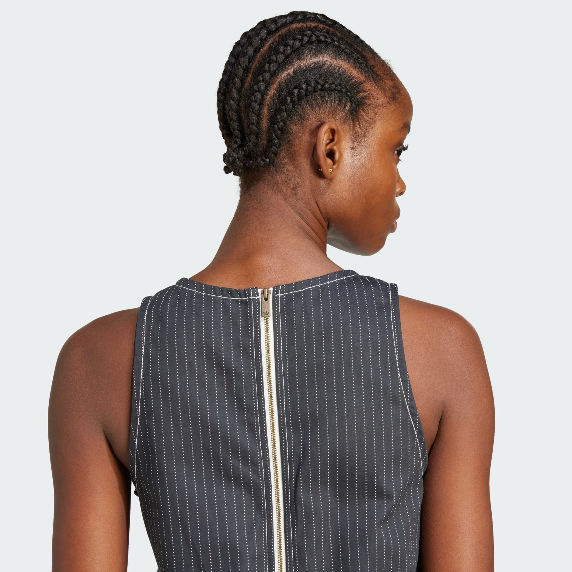 Allover Print Midi Dungaree Dress