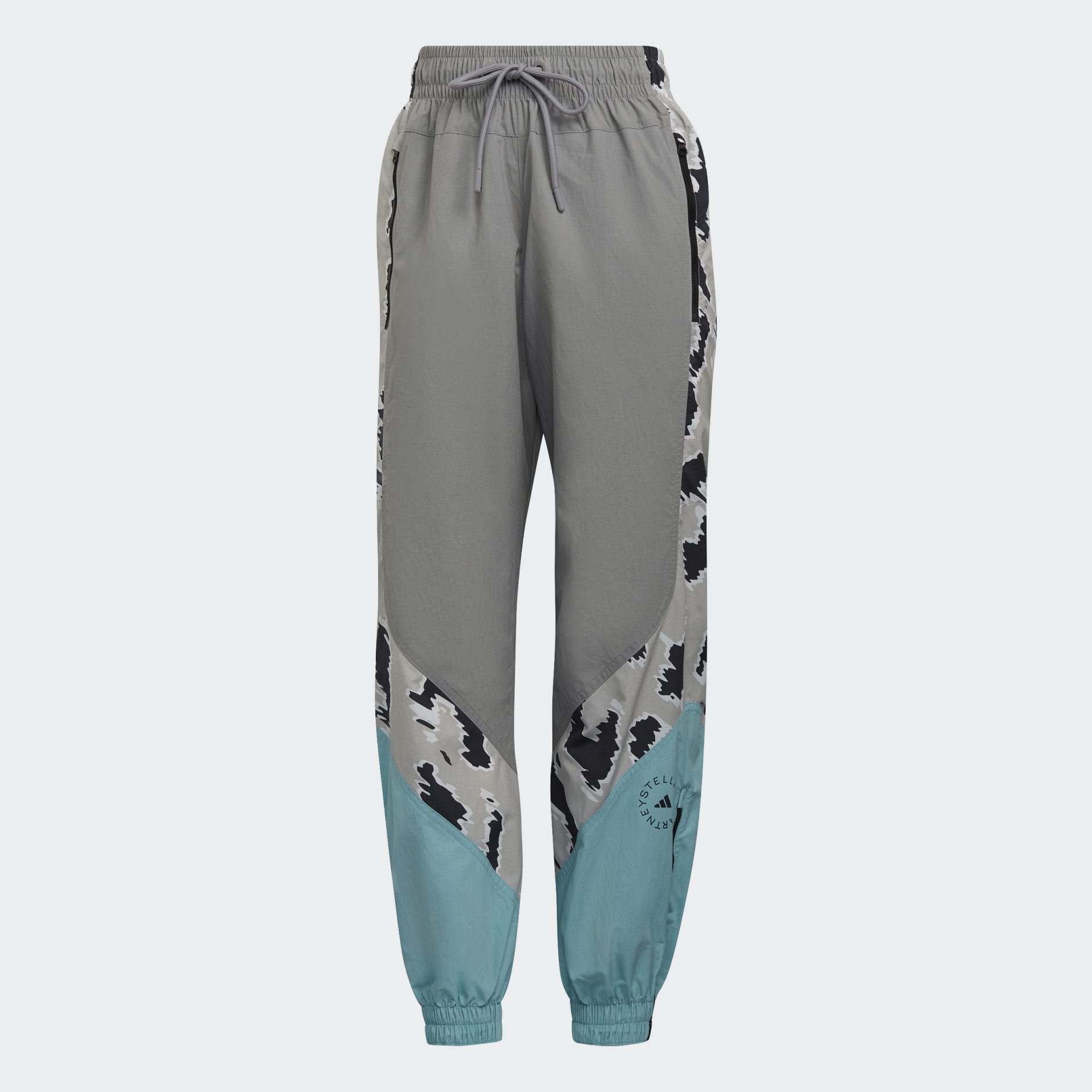 ADIDAS BY STELLA MCCARTNEY COLOR BLOCKED WOVEN TRACKSUIT BOTTOMS