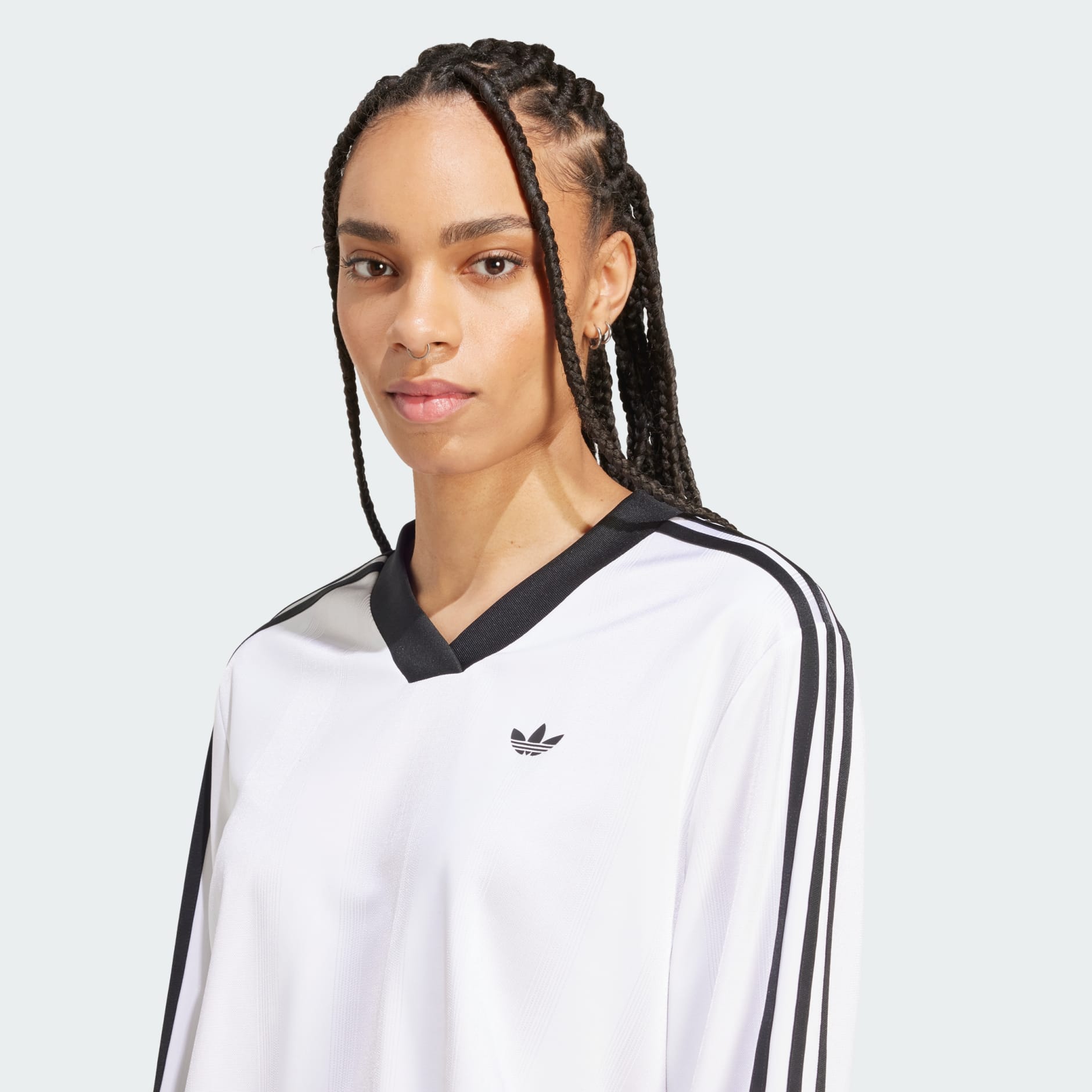 Adicolor Football Jacquard Crop Long-Sleeve Top