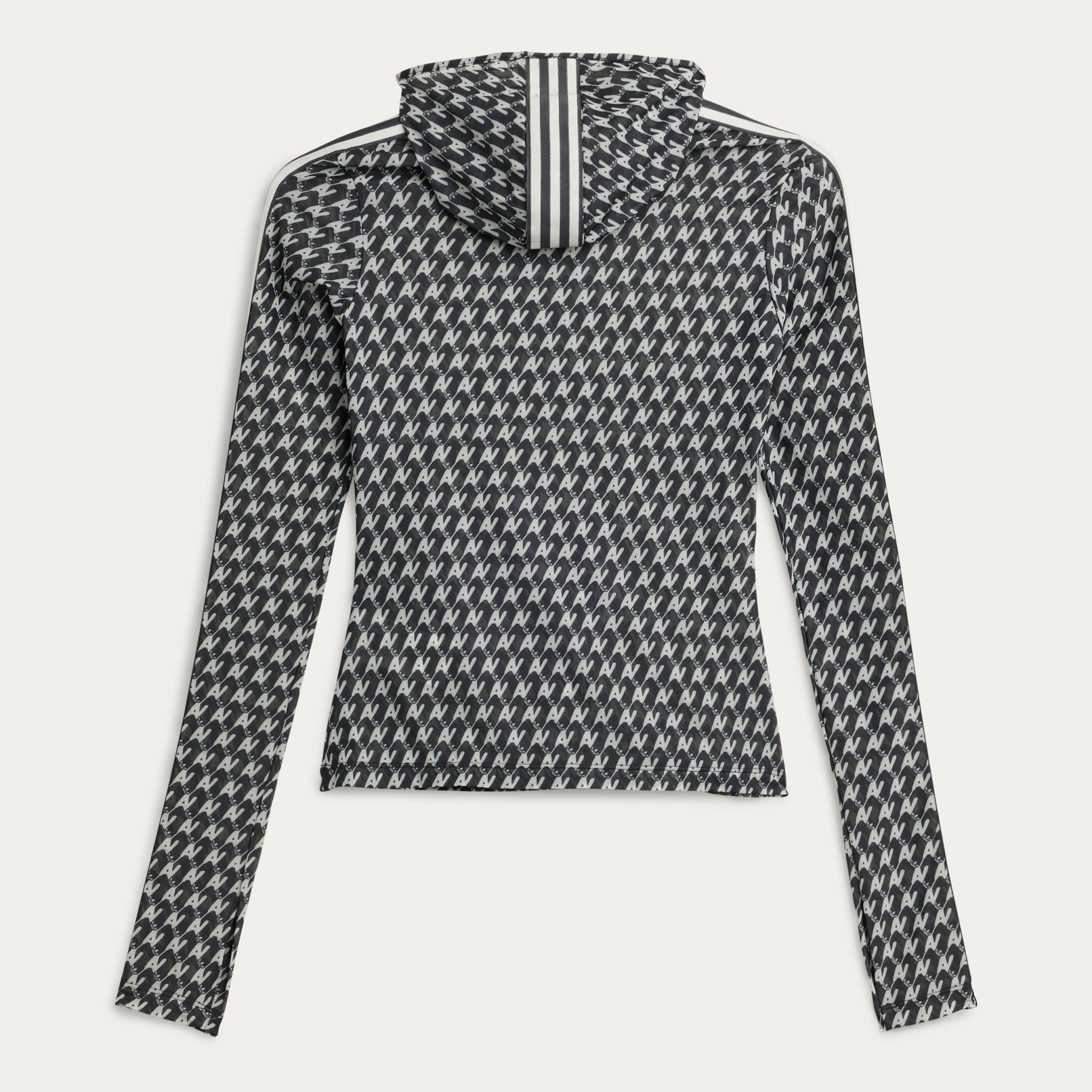 Top cu plasă și imprimeu integral adidas by Avavav