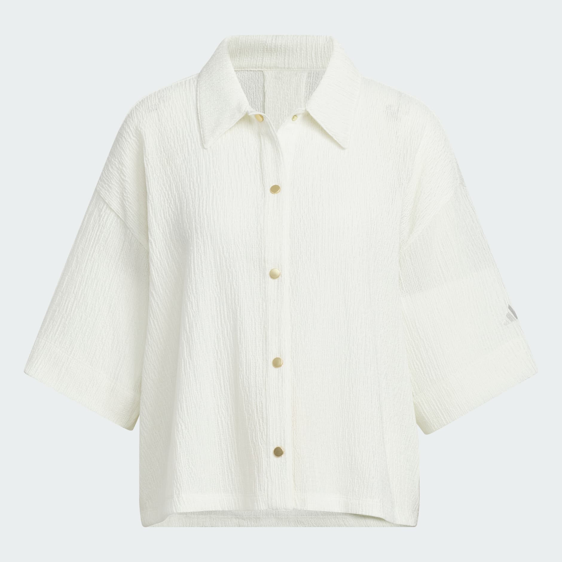 SOFTLUX SHEER LOOSE FIT COLLAR SHIRTS SHORT SLEEVE