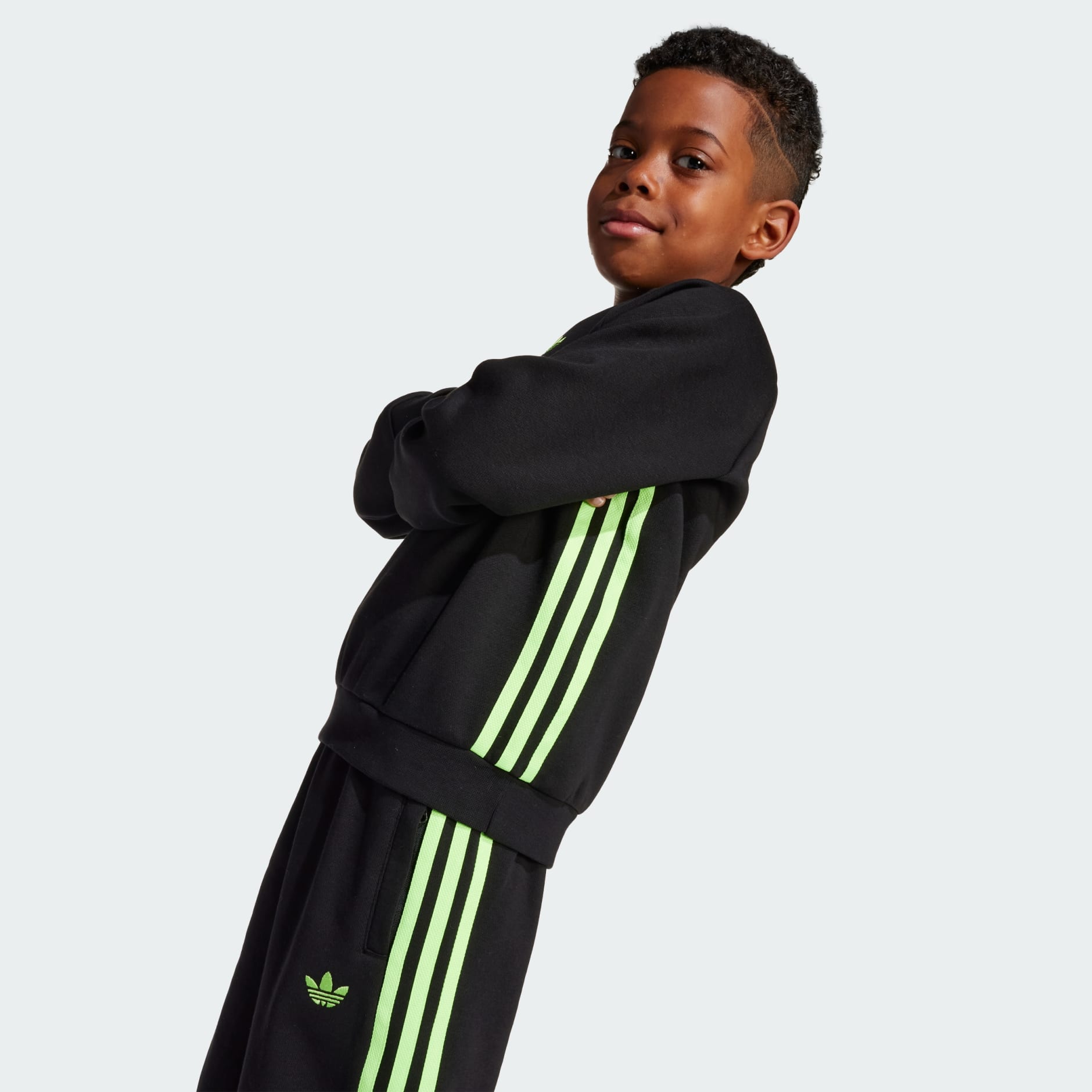 Set pentru copii cu bluză cu guler rotund